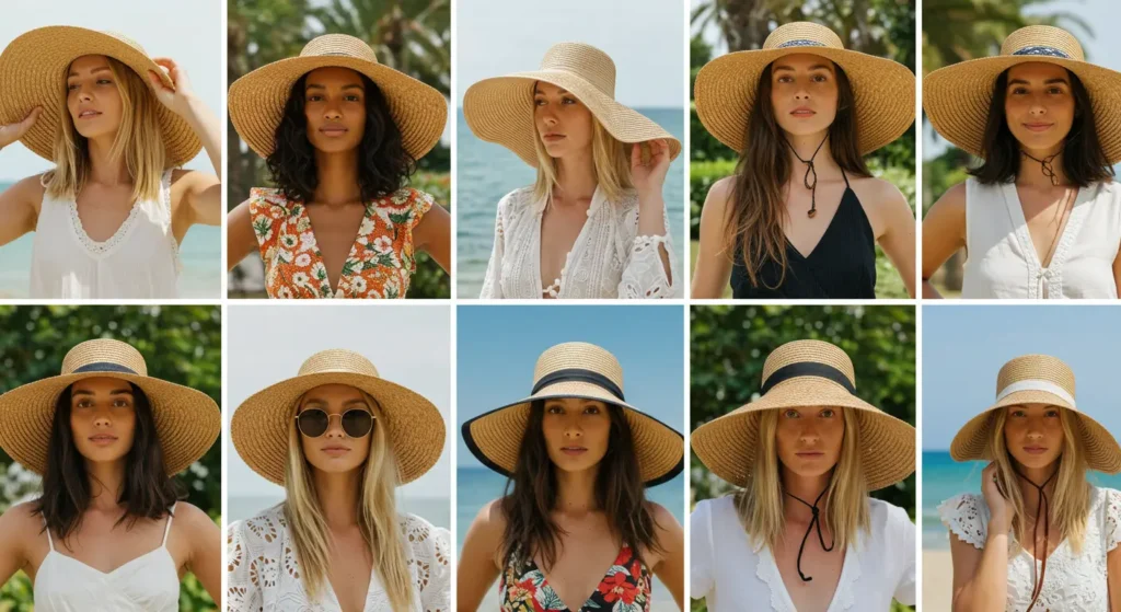 Sun Hats for Women Wide Brim Beach