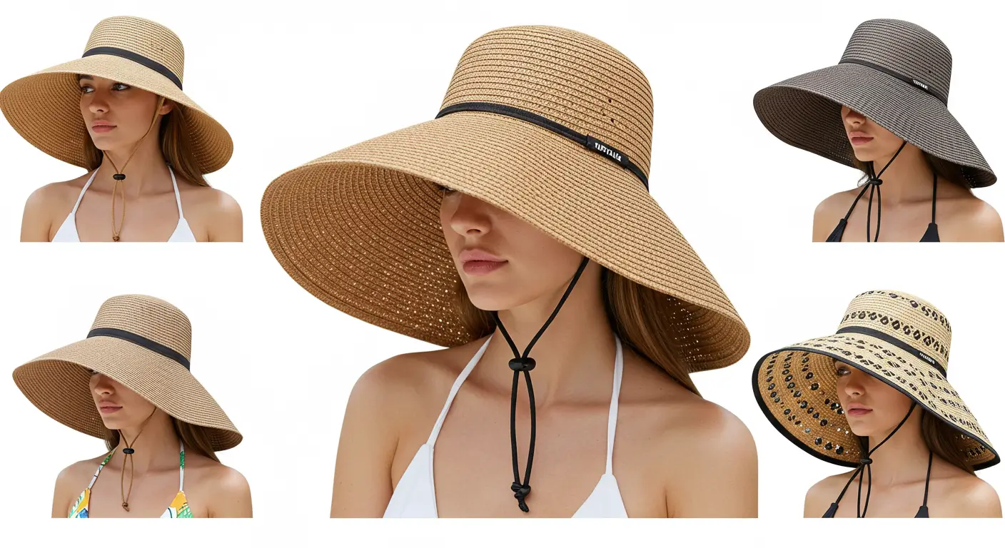Sun Hats for Women Wide Brim Beach