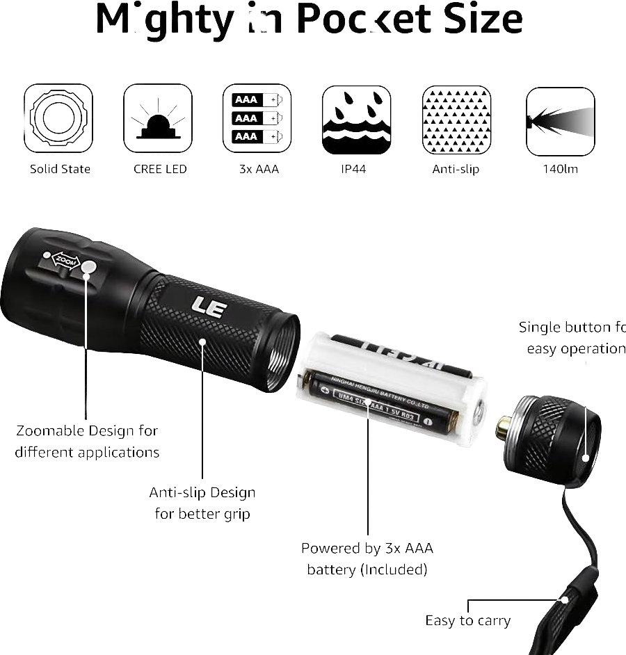 Best small flashlight waterproof and water-resistant tactical flashlight for outdoor use