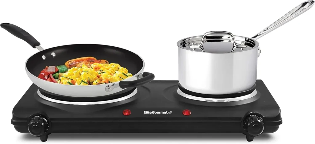 Nonstick double burner griddle perfect for pancakes, bacon, and family breakfasts.