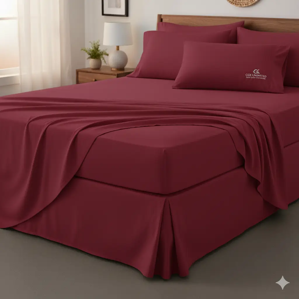 Close-up of crisp, white linen sheets on a bed, emphasizing the airy texture. Best sheets for hot sleepers for cooling comfort.